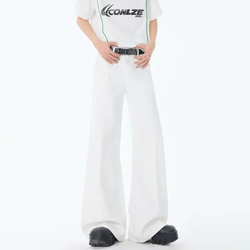 American Retro Flared Casual Pants Men's Summer New Trendy Straight Leg Wide Leg Suit Pants Loose Fit mid Waist Basic Color
American Retro Flared Casual Pants Men's Summer New Trendy Straight Leg Wide Leg Suit Pants Loose Fit mid Waist Basic Color