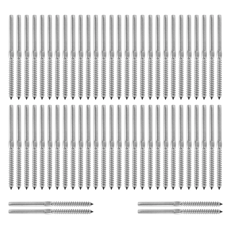 30 Pairs Left&Right Hand Thread Lag Screws For 1/8 Inch Cable Railing Stair Deck Railing For Wood Post Lag Screw Swage System
30 Pairs Left&Right Hand Thread Lag Screws For 1/8 Inch Cable Railing Stair Deck Railing For Wood Post Lag Screw Swage System