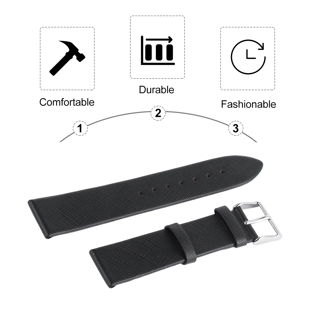 Watch Band 20Mm Soft Durable Adjustable Cowhide Strap For Smart Watch Wristband Replacement Water Resistant
Watch Band 20Mm Soft Durable Adjustable Cowhide Strap For Smart Watch Wristband Replacement Water Resistant