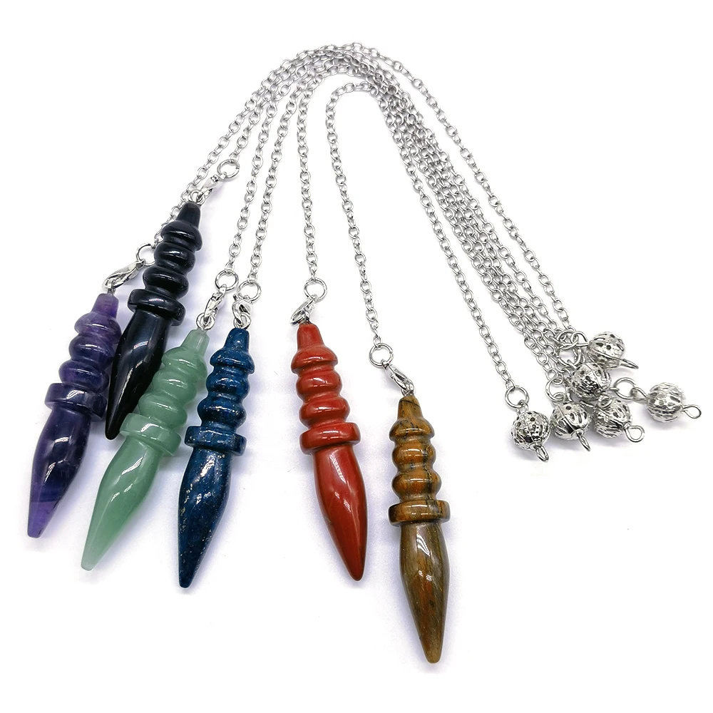 Wholesale Natural Gem Stone Crystals Pendulum Egyptian Cone Quartz Pendulums for Dowsing Divination Reiki Spiritual Pendulos
Wholesale Natural Gem Stone Crystals Pendulum Egyptian Cone Quartz Pendulums for Dowsing Divination Reiki Spiritual Pendulos