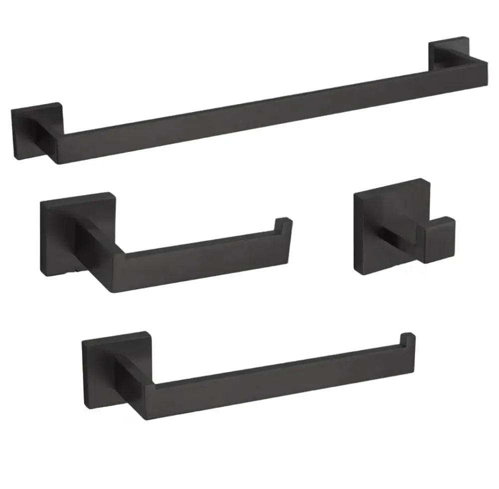Black Bathroom Hardware Set Robe Hook Towel Rail Bar Rack Shelf Tissue Toothbrush Holder,Customized
Black Bathroom Hardware Set Robe Hook Towel Rail Bar Rack Shelf Tissue Toothbrush Holder,Customized