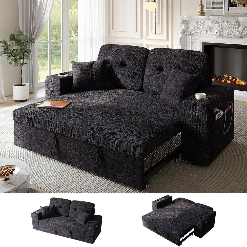 Inch Sleeper Sofa Bed, 4 in 1 Pull Out Couch Bed with Adjustable Backrest, Small Loveseat with Wide Armrest USB Charging Side P
Inch Sleeper Sofa Bed, 4 in 1 Pull Out Couch Bed with Adjustable Backrest, Small Loveseat with Wide Armrest USB Charging Side P