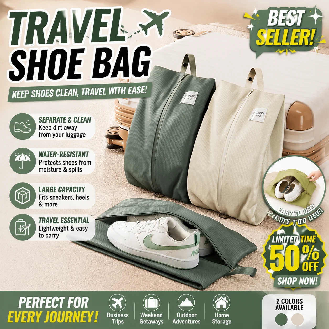Travel storage bag, luggage compartment, clothing packaging bag, travel clothes, portable organizing bag for business trips
Travel storage bag, luggage compartment, clothing packaging bag, travel clothes, portable organizing bag for business trips