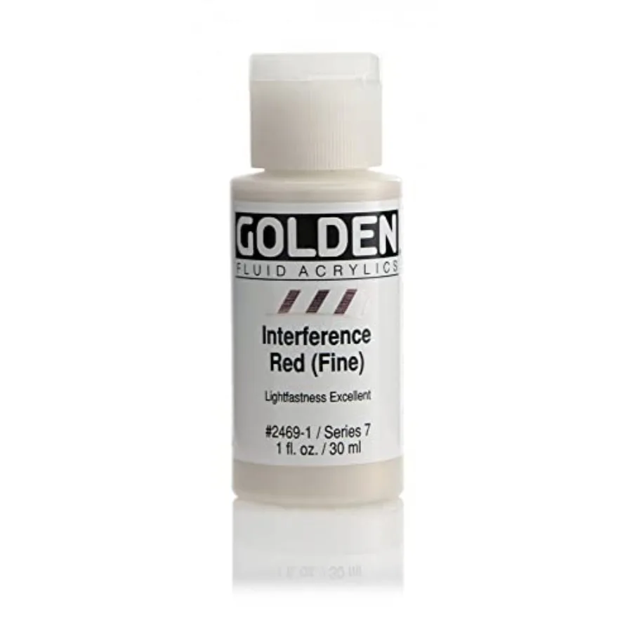 Fluid Acrylics by, Interference Red Fine,1 fl. oz. Bottle, Professional Acrylic Paint, Transparent
Fluid Acrylics by, Interference Red Fine,1 fl. oz. Bottle, Professional Acrylic Paint, Transparent