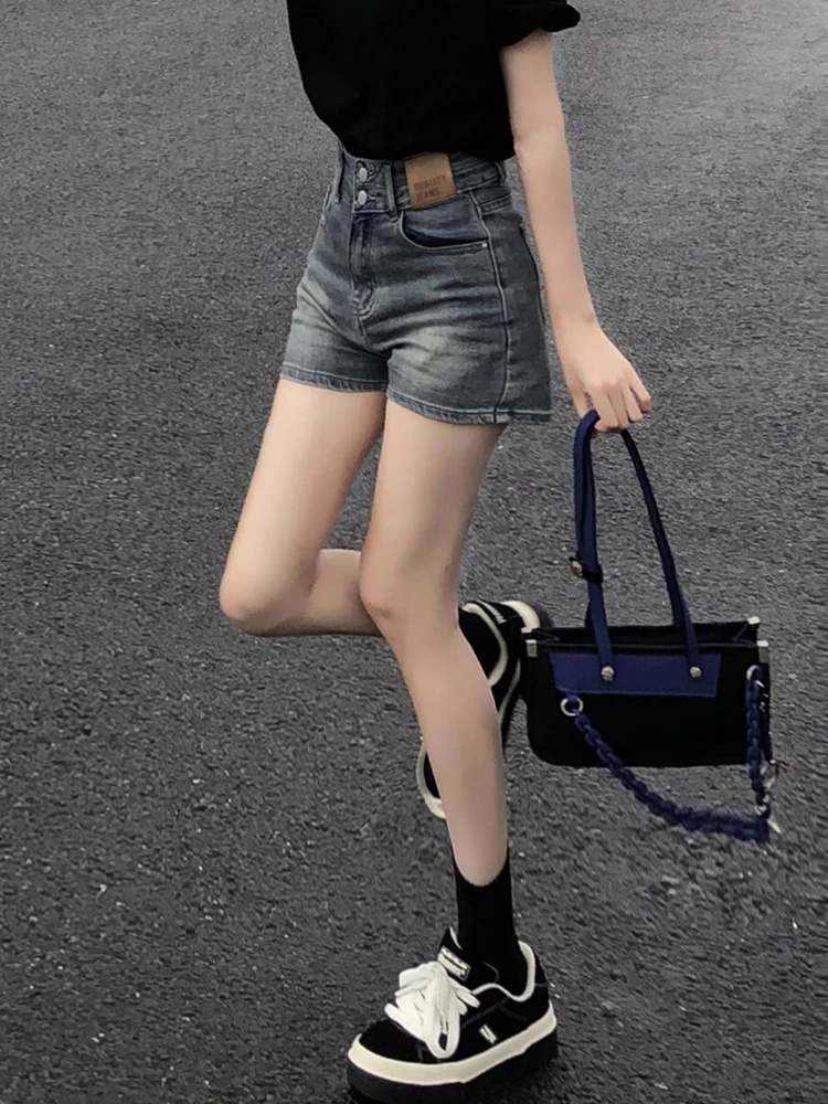 High Waist Retro plus Size Denim orts Women's Sexy Elastic American Sle Straight A-Line Hot Pants Summer Faion Ladies
High Waist Retro plus Size Denim orts Women's Sexy Elastic American Sle Straight A-Line Hot Pants Summer Faion Ladies