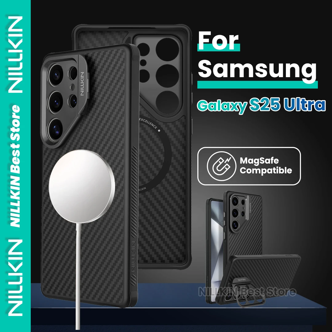 1500D Kevlar For Samsung Galaxy S25 Ultra Case Aramid Fiber Magnetic Charging Fine Hole Lens Cap Stand Carbon Fiber Nillkin Case
1500D Kevlar For Samsung Galaxy S25 Ultra Case Aramid Fiber Magnetic Charging Fine Hole Lens Cap Stand Carbon Fiber Nillkin Case