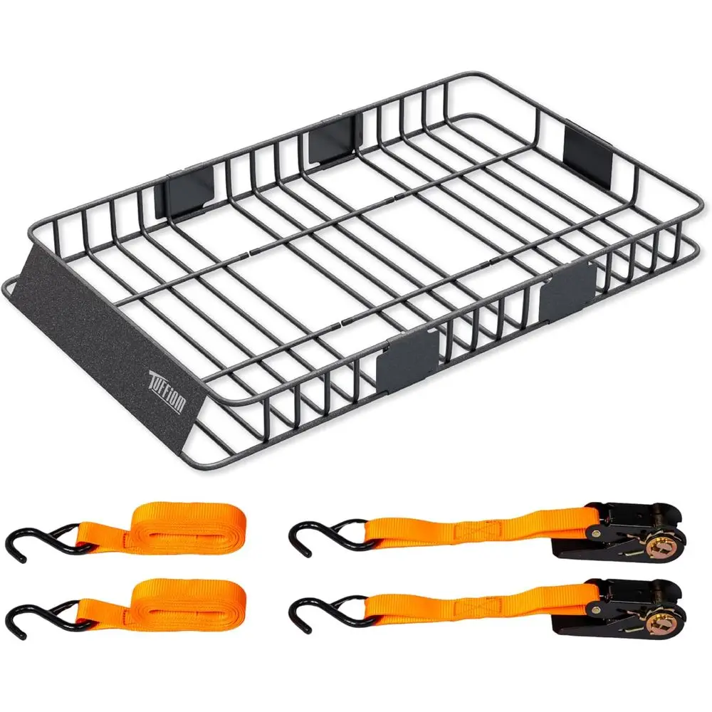 250lbs Extendable Rooftop Cargo Carrier, 64×39×6inch Universal Roof Rack Basket with 4×Straps, Car Top Rack Luggage Holder for S
250lbs Extendable Rooftop Cargo Carrier, 64×39×6inch Universal Roof Rack Basket with 4×Straps, Car Top Rack Luggage Holder for S