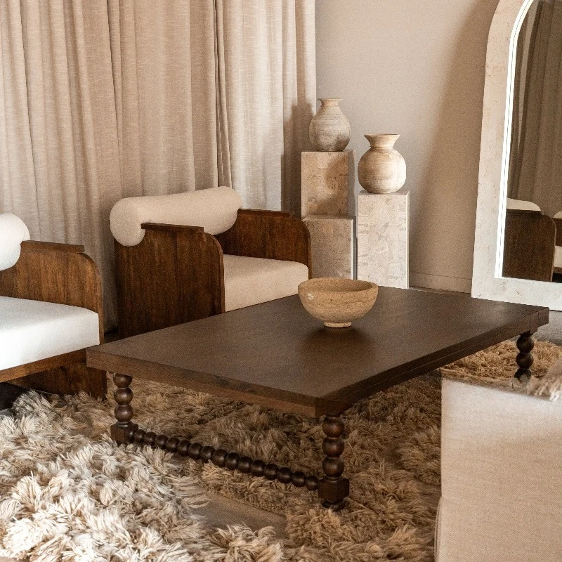 Vintage solid wood coffee table - wabi-sabi style rectangular high-end living room table
Vintage solid wood coffee table - wabi-sabi style rectangular high-end living room table