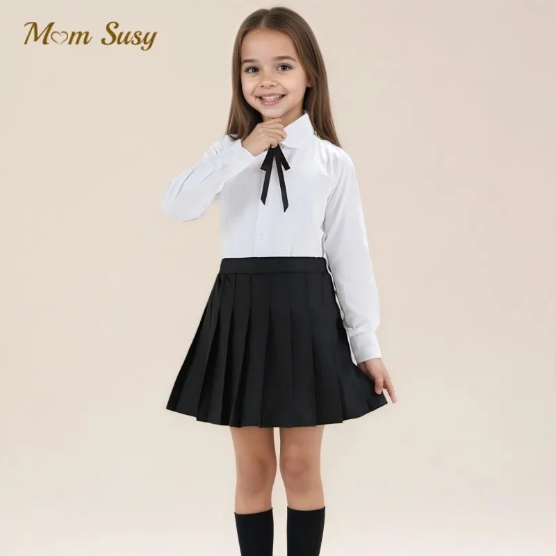 Fashion Baby Girl Bow Collar Cotton Shirt Toddler Teens Child School Blouses Spring Autumn Summer Solid Baby Clothes 3-18Y
Fashion Baby Girl Bow Collar Cotton Shirt Toddler Teens Child School Blouses Spring Autumn Summer Solid Baby Clothes 3-18Y