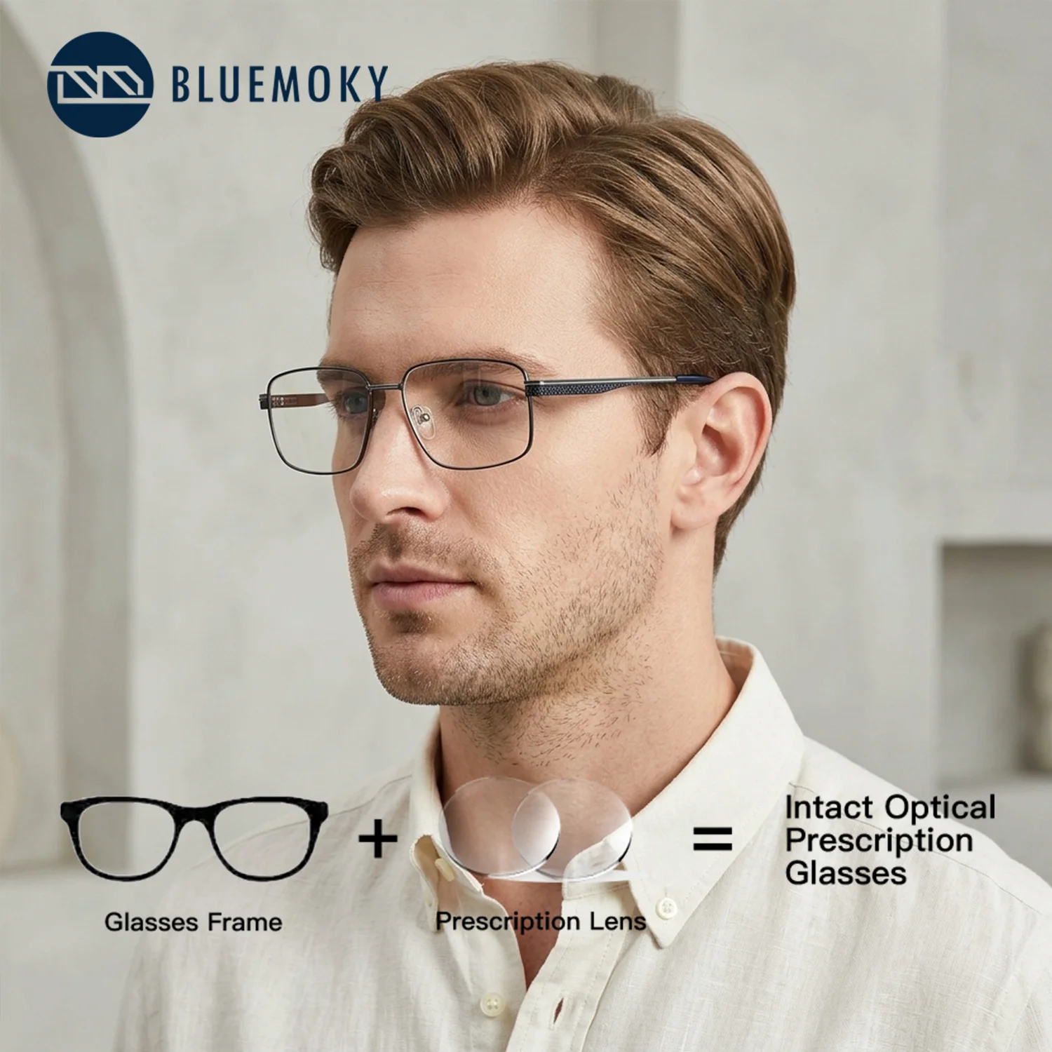 BLUEMOKY (M Size) Metal Prescription Glasses Man Square Photochromic Anti Blue Light Progressive Men's Eyeglasses
BLUEMOKY (M Size) Metal Prescription Glasses Man Square Photochromic Anti Blue Light Progressive Men's Eyeglasses
