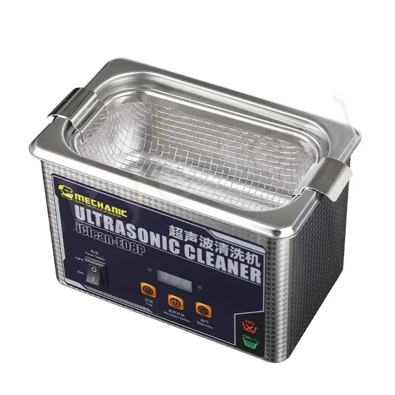 MECHANIC IClean-E08P Ultrasonic Cleaner 80W High Frequency Multifunctional Cleaning IC 800ML Ultrasonic Cleaning Cleaning Bath
MECHANIC IClean-E08P Ultrasonic Cleaner 80W High Frequency Multifunctional Cleaning IC 800ML Ultrasonic Cleaning Cleaning Bath