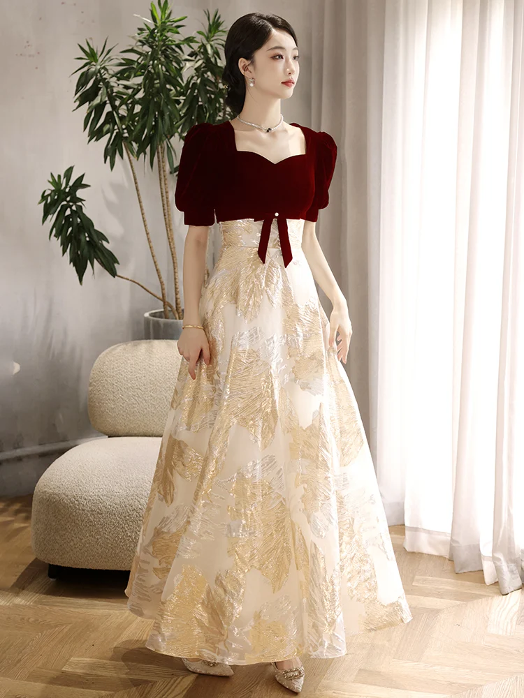 Red Velvet Evening Gown Wedding Dress for Bride New 2026 Elegant Korean Style A-Line Skirt Long Dress for Wedding Celebration
Red Velvet Evening Gown Wedding Dress for Bride New 2026 Elegant Korean Style A-Line Skirt Long Dress for Wedding Celebration