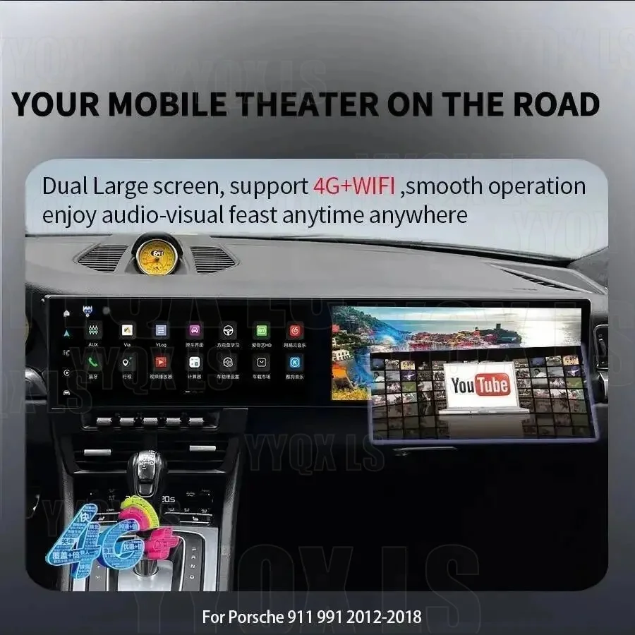 Car Radio 12.3+12.3inch Dual Screen For Porsche 911 991 Carrera 2400x900 GPS Multimedia Player Navigation Android Auto Carplay
Car Radio 12.3+12.3inch Dual Screen For Porsche 911 991 Carrera 2400x900 GPS Multimedia Player Navigation Android Auto Carplay