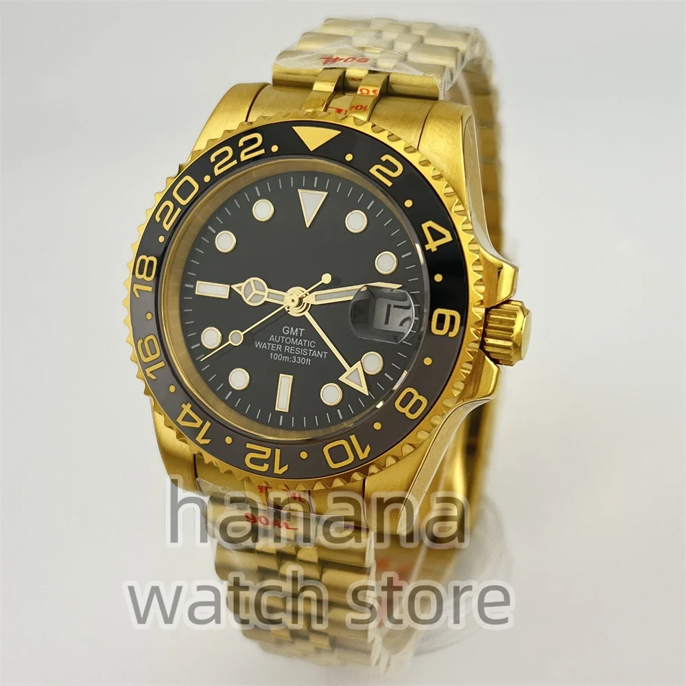 Золото NH34 GMT DG3804 40 мм Автоматические мужские часы для дайвинга Безель на 120 кликов Сапфировое стекло Керамический безель водонепроницаемый до 100 метров
Золото NH34 GMT DG3804 40 мм Автоматические мужские часы для дайвинга Безель на 120 кликов Сапфировое стекло Керамический безель водонепроницаемый до 100 метров
