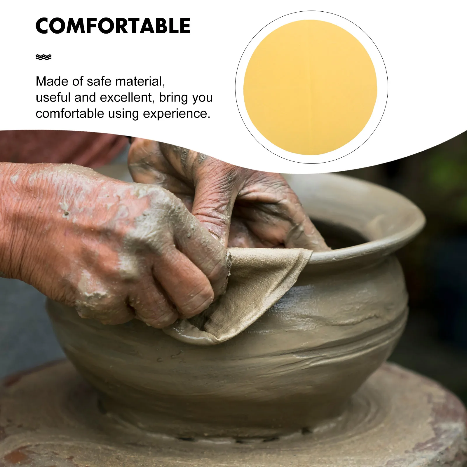 1pcs Pottery Clay Throwing Cloth Absorbent Round Pad PVA Ceramic Work DIY Tools Home Store Lightweight Compact
1pcs Pottery Clay Throwing Cloth Absorbent Round Pad PVA Ceramic Work DIY Tools Home Store Lightweight Compact
