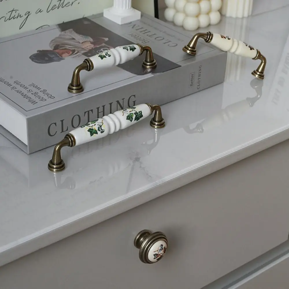 Zinc Alloy Ceramic Cabinet Handles Antique Vintage Drawer Knobs Green/Red Leaves European Knobs Drawer Pulls Closet Dresser
Zinc Alloy Ceramic Cabinet Handles Antique Vintage Drawer Knobs Green/Red Leaves European Knobs Drawer Pulls Closet Dresser