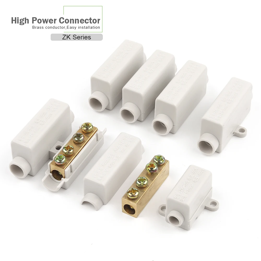 60A/400V 1-6mm2 Quick Butt Wire Connector High Power 100A/1000V 2.5-16mm2 Electric Cable Splicing Terminal Block Junction Box
60A/400V 1-6mm2 Quick Butt Wire Connector High Power 100A/1000V 2.5-16mm2 Electric Cable Splicing Terminal Block Junction Box