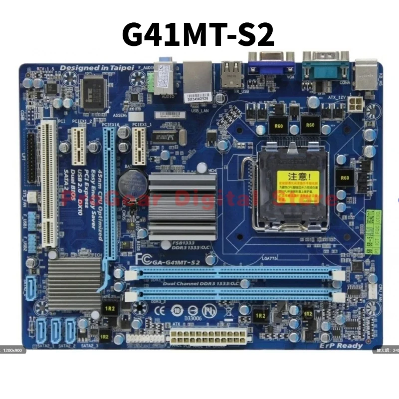 Материнская плата GIGABYTE G41MT-S2 LGA775 mATX DDR3 (без слота M.2)
Материнская плата GIGABYTE G41MT-S2 LGA775 mATX DDR3 (без слота M.2)