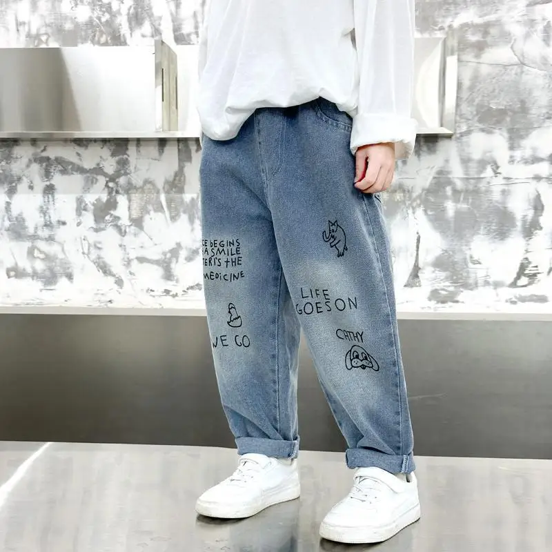 UNITIM Kids Baby Girl Jeans Cartoon Embroidery Newborn Boys Demin Pant 2026 Spring Elastic Waist Little Boy Toddler Boys Trouser
UNITIM Kids Baby Girl Jeans Cartoon Embroidery Newborn Boys Demin Pant 2026 Spring Elastic Waist Little Boy Toddler Boys Trouser