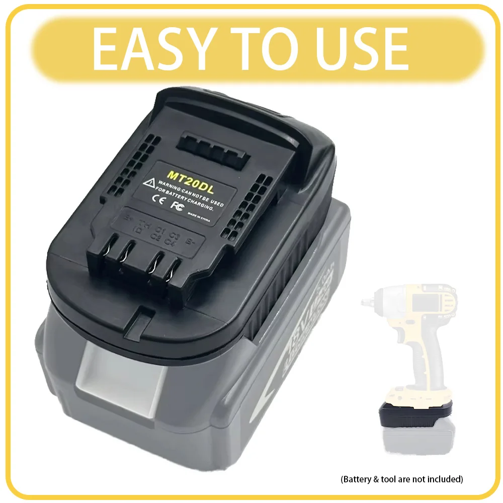 Battery Adapter MT20DL Converter for Makita 18V Li-ion Battery to For Dewalt 18V/20V Li-ion Battery Adapter Cordless Power Tools
Battery Adapter MT20DL Converter for Makita 18V Li-ion Battery to For Dewalt 18V/20V Li-ion Battery Adapter Cordless Power Tools