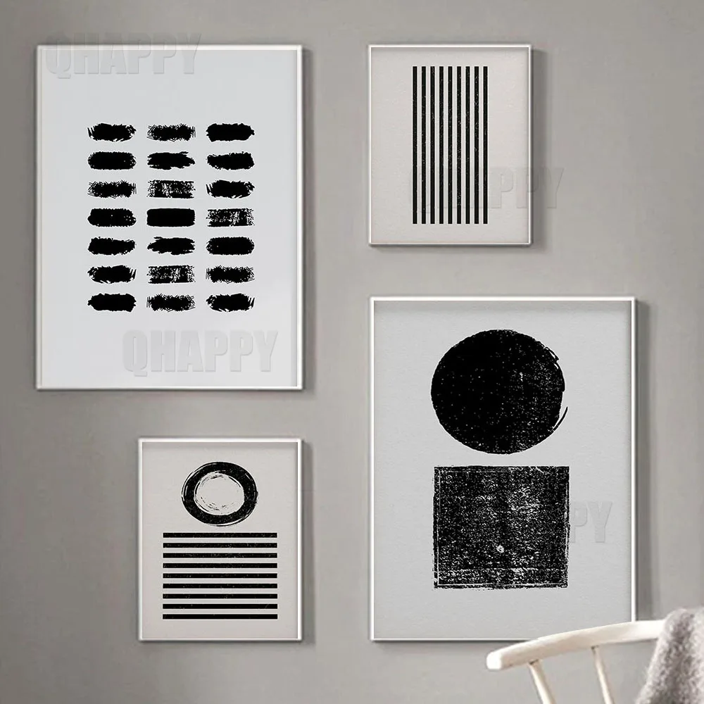 Abstract Back And White Minimalist Geometric Mid CenturyWall Art Canvas Painting Boho Color Block Modern Poster Home Decor Print
Abstract Back And White Minimalist Geometric Mid CenturyWall Art Canvas Painting Boho Color Block Modern Poster Home Decor Print