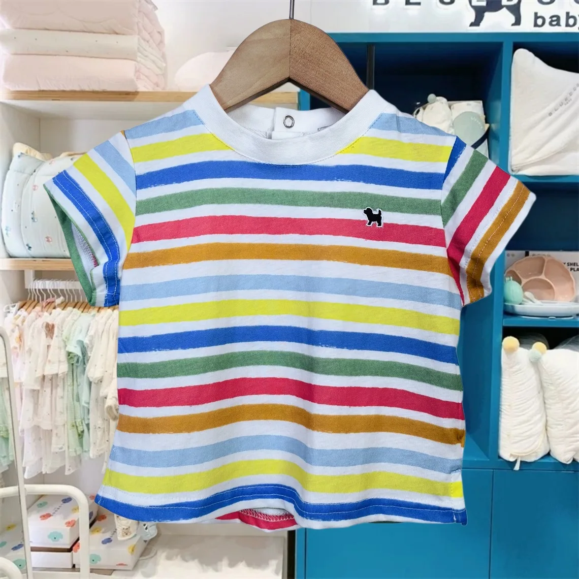 Rainbow Striped Baby T-shirt Short Sleeve Crew Neck Cotton Casual Top for Toddler Boys Girls
Rainbow Striped Baby T-shirt Short Sleeve Crew Neck Cotton Casual Top for Toddler Boys Girls
