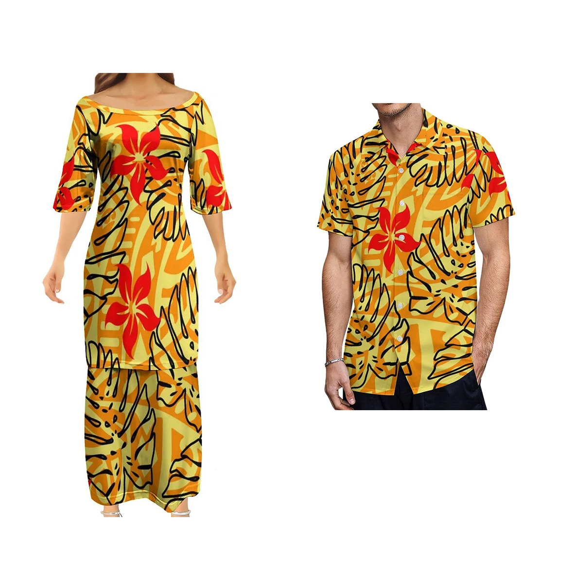 Island Style Lovers Polynesian Women Dress Hawaiian Plants Print Round Neck Ladies Dress 2 Piece Set Top And Skirts Maxi Dress
Island Style Lovers Polynesian Women Dress Hawaiian Plants Print Round Neck Ladies Dress 2 Piece Set Top And Skirts Maxi Dress