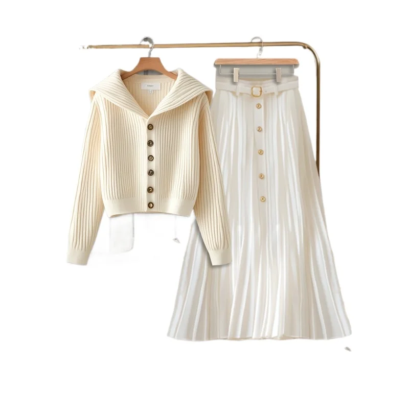 Long-sleeved Jacket Women's Top High-end Light Luxury Skirt Two-piece Set Spring Women's New Fashion Suit High Appearance Level
Long-sleeved Jacket Women's Top High-end Light Luxury Skirt Two-piece Set Spring Women's New Fashion Suit High Appearance Level