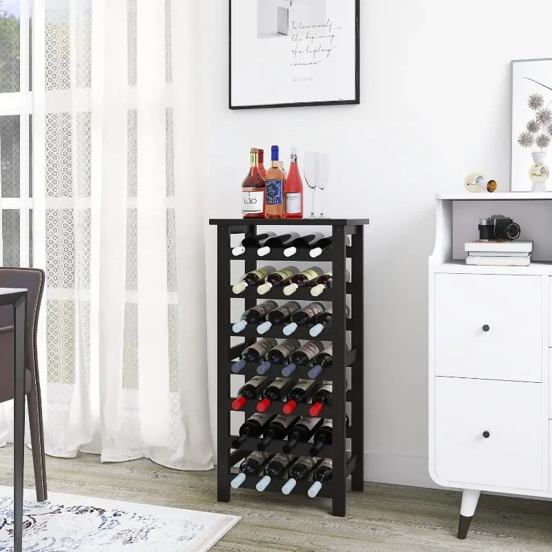 Bamboo Wine Rack, 28 Bottles Display Holder with Table Top, 7-Tier Free Standing Storage Shelves for Kitchen, Pantry, Cellar,
Bamboo Wine Rack, 28 Bottles Display Holder with Table Top, 7-Tier Free Standing Storage Shelves for Kitchen, Pantry, Cellar,