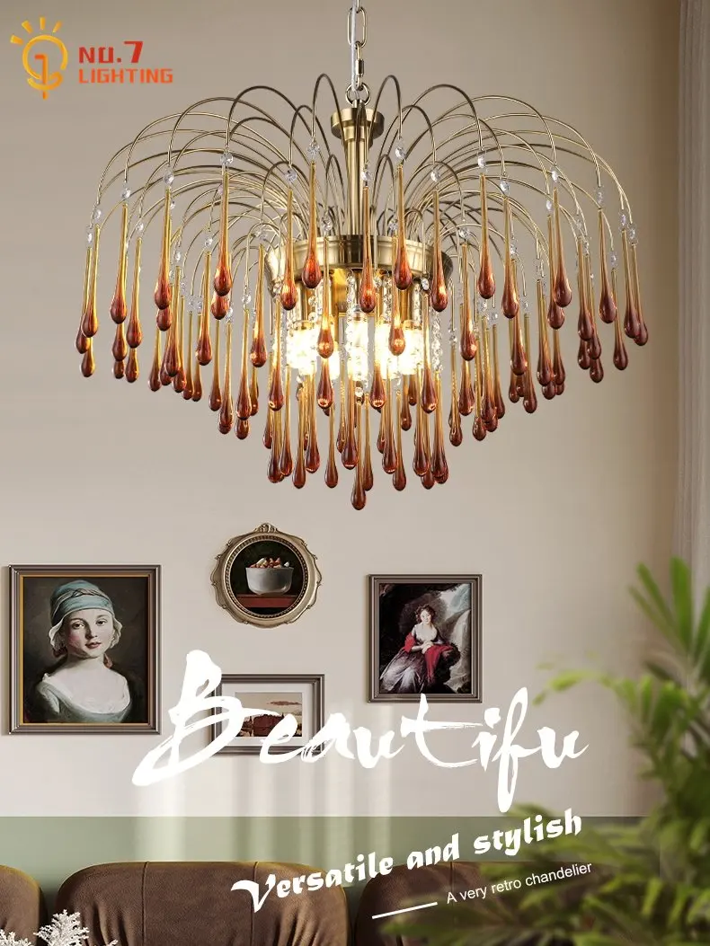 French Design Luxury Retro Water Drop Crystal Snot Pendant Lights for Living/Model Room Decoration LED E14 Hall Kitchen Sofa Bar
French Design Luxury Retro Water Drop Crystal Snot Pendant Lights for Living/Model Room Decoration LED E14 Hall Kitchen Sofa Bar