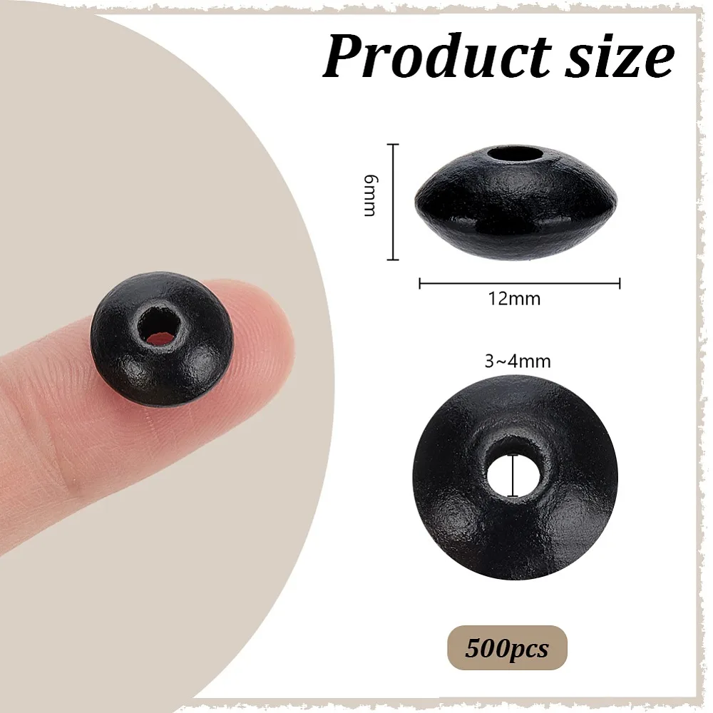 500Pcs Dyed Beech Wood Beads Rondelle Black 12x6mm Hole: 3~4mm
500Pcs Dyed Beech Wood Beads Rondelle Black 12x6mm Hole: 3~4mm