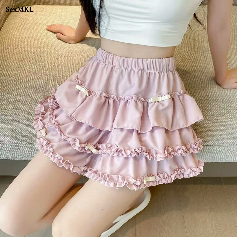 Women Pleated Sweet Mini Skirt Ball Gown Y2k Clothes Ruffle Bow Elastic Waist Short Cake Skirt Lolita Cute A Line Summer Skirt
Women Pleated Sweet Mini Skirt Ball Gown Y2k Clothes Ruffle Bow Elastic Waist Short Cake Skirt Lolita Cute A Line Summer Skirt