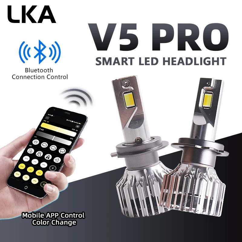 LKA LED Headlight H4 H7 Tricolor Bluetooth APP Control 3000K 4300K 5500K H4 H7 LED H1 H11 HB3 HB4 9012 Auto Bulbs LED Lights
LKA LED Headlight H4 H7 Tricolor Bluetooth APP Control 3000K 4300K 5500K H4 H7 LED H1 H11 HB3 HB4 9012 Auto Bulbs LED Lights