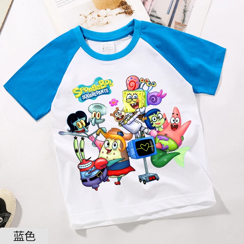 SpongeBobed SquarePants Children T-shirt Kawaii Anime Figures Short Sleeve Summer Home Clothing Top Kid Casual Trendy Cotton Tee
SpongeBobed SquarePants Children T-shirt Kawaii Anime Figures Short Sleeve Summer Home Clothing Top Kid Casual Trendy Cotton Tee