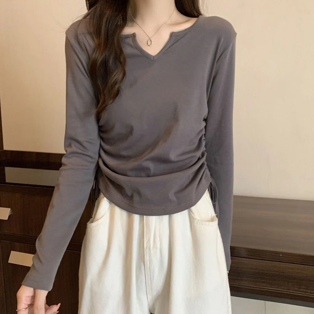 High Stretch Top Drawstring V Neck Casual Outfits Applicable Female Daily Casual Wear Home And Club Use Polyester Fabric
High Stretch Top Drawstring V Neck Casual Outfits Applicable Female Daily Casual Wear Home And Club Use Polyester Fabric