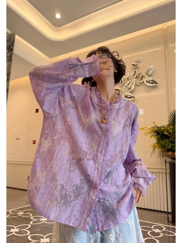 plus Size Fairy Lace Shirt Women's Loose Fit Long Sleeve round Neck Cotton Blend Nylon Fabric Resistant to Deformation
plus Size Fairy Lace Shirt Women's Loose Fit Long Sleeve round Neck Cotton Blend Nylon Fabric Resistant to Deformation