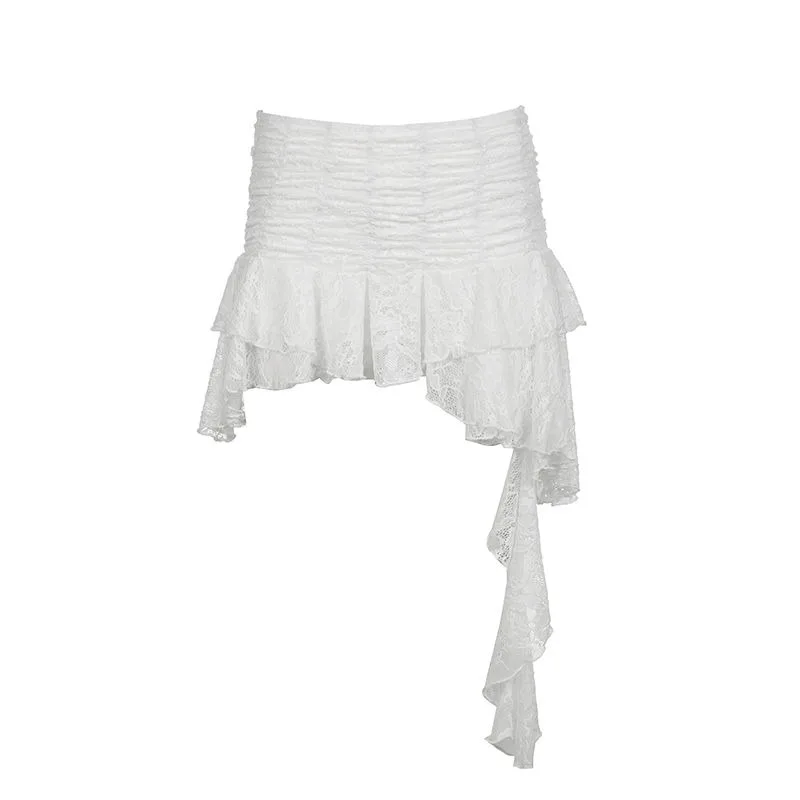 Gothic Mini Skirt 2025 New Vintage Lace Asymmetrical Skirt Korean Summer Sexy Slim Women Skirt White Mid Wasit Skirt
Gothic Mini Skirt 2025 New Vintage Lace Asymmetrical Skirt Korean Summer Sexy Slim Women Skirt White Mid Wasit Skirt