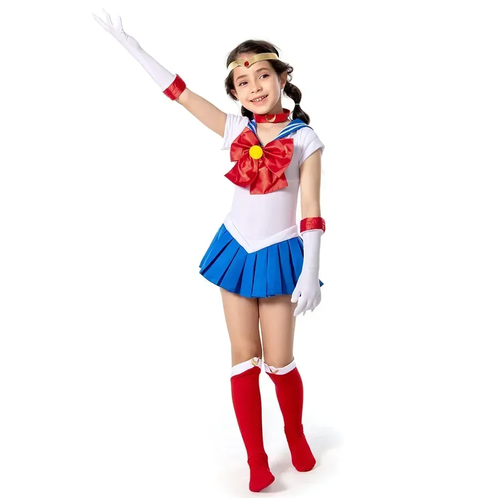 Anime Tsukino Usagi Cosplay Costume For Kids Girls Cute Dress Socks Gloves Headwear Sailor Suit Halloween Carnival Party Clohtes
Anime Tsukino Usagi Cosplay Costume For Kids Girls Cute Dress Socks Gloves Headwear Sailor Suit Halloween Carnival Party Clohtes