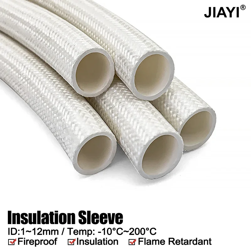7000V Alkali Free Insulation Sleeve Wire sheathing Glass Fiber Braided Sleeve High Temperature Resistant inner Dia 1 2 3 4~12mm
7000V Alkali Free Insulation Sleeve Wire sheathing Glass Fiber Braided Sleeve High Temperature Resistant inner Dia 1 2 3 4~12mm