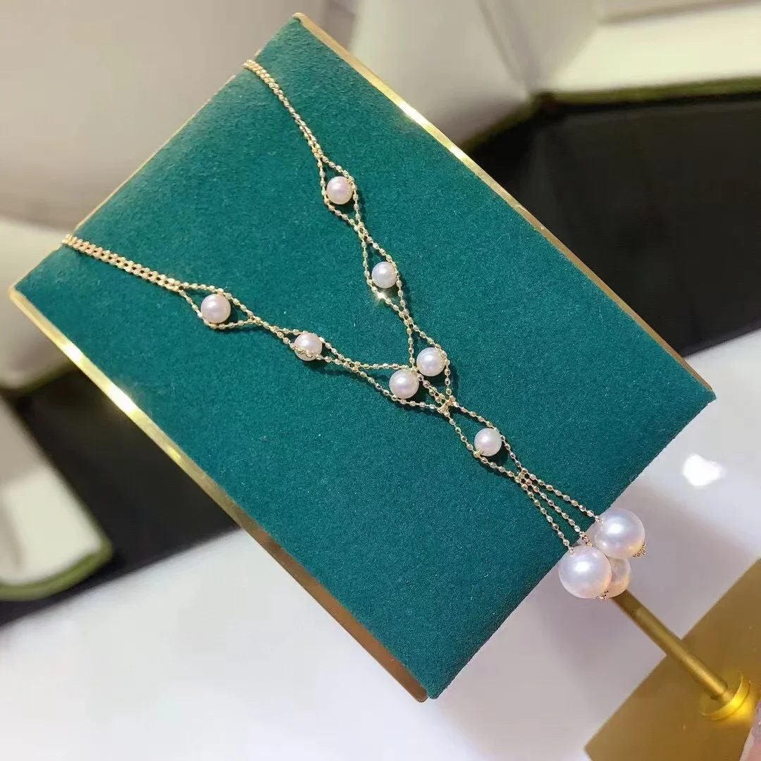 DSHIJOJ 5-8mm Freshwater Pearl Women Flower Pendant Necklace Brightness Round Pearl 18k Gold Chain
DSHIJOJ 5-8mm Freshwater Pearl Women Flower Pendant Necklace Brightness Round Pearl 18k Gold Chain