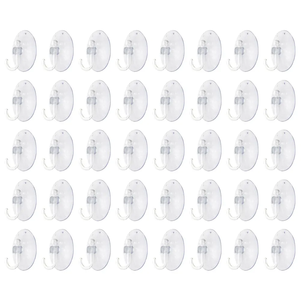40 Pcs Suction Cup Hooks Home Hanger Wall Window Hanging Bathroom Kitchen Multi Purpose Organizer No Drill Smooth Surface
40 Pcs Suction Cup Hooks Home Hanger Wall Window Hanging Bathroom Kitchen Multi Purpose Organizer No Drill Smooth Surface