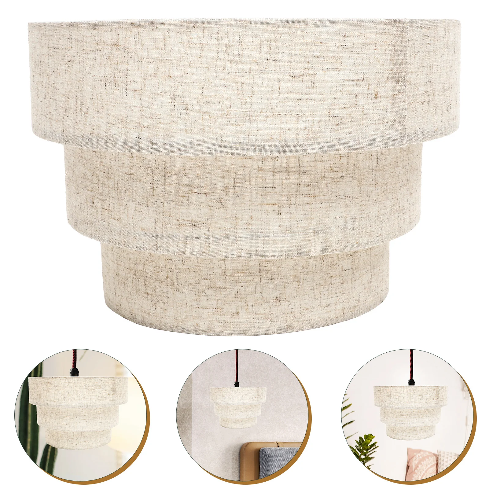 Extra Large 3-Layer Lamp Shade Linen Metal Stable Hanging Lampshade Modern Tiered Floor Pendant Ceiling Light Cover
Extra Large 3-Layer Lamp Shade Linen Metal Stable Hanging Lampshade Modern Tiered Floor Pendant Ceiling Light Cover