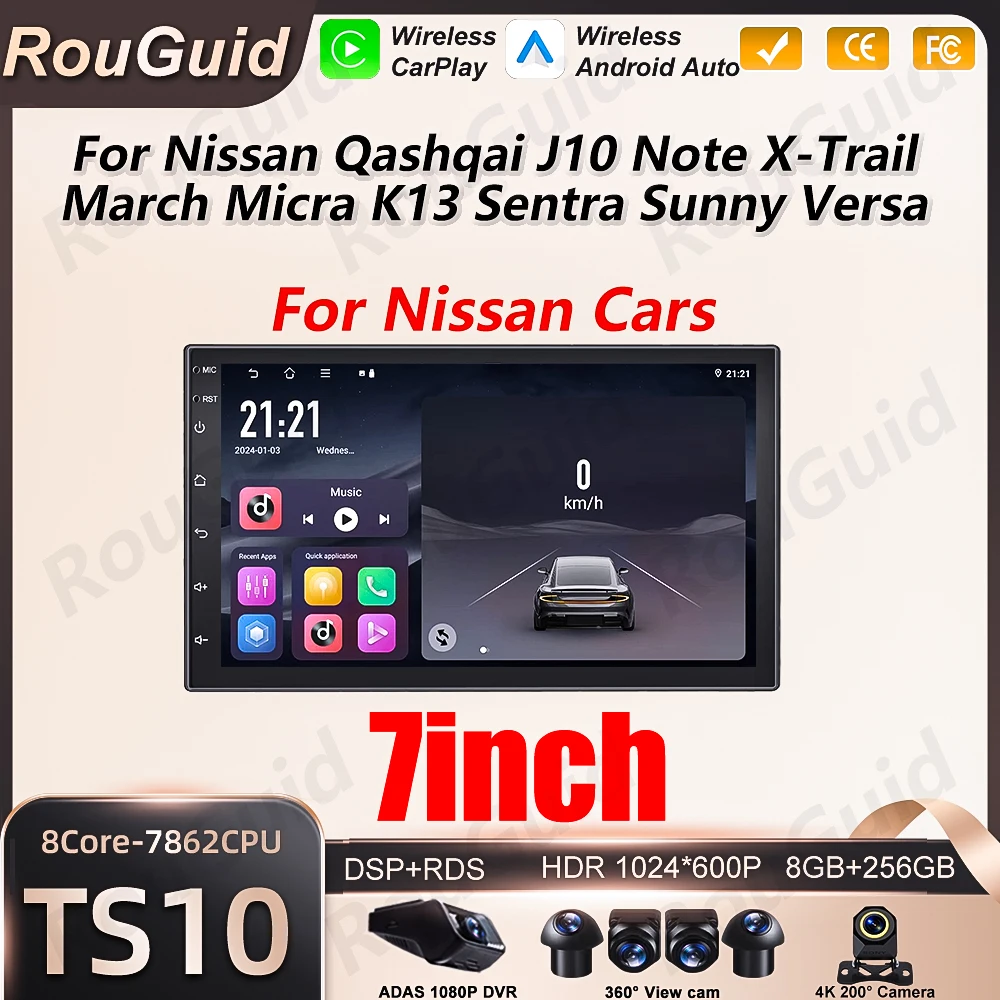 Android Carplay Car Radio For Nissan Qashqai Note X-Trail March Micra K13 Sentra Sunny Versa Video Multimedia Player 7'' Screen
Android Carplay Car Radio For Nissan Qashqai Note X-Trail March Micra K13 Sentra Sunny Versa Video Multimedia Player 7'' Screen