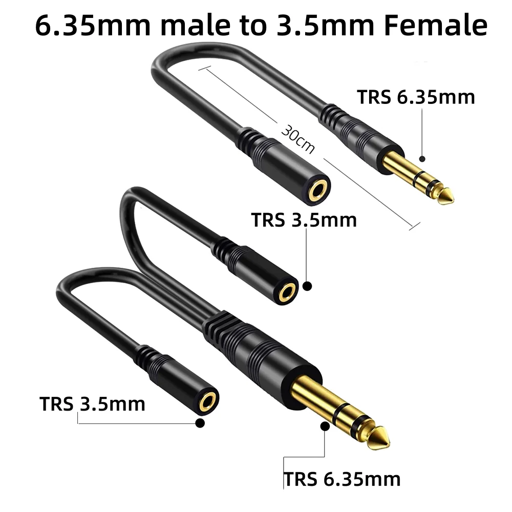 6.5mm to 3.5mm Jack Aux Audio Adapter 6.35mm 1/4 TRS to Dual 3.5 mm Stereo Extension Cable for Amplifier Headphone Mixer Speaker
6.5mm to 3.5mm Jack Aux Audio Adapter 6.35mm 1/4 TRS to Dual 3.5 mm Stereo Extension Cable for Amplifier Headphone Mixer Speaker