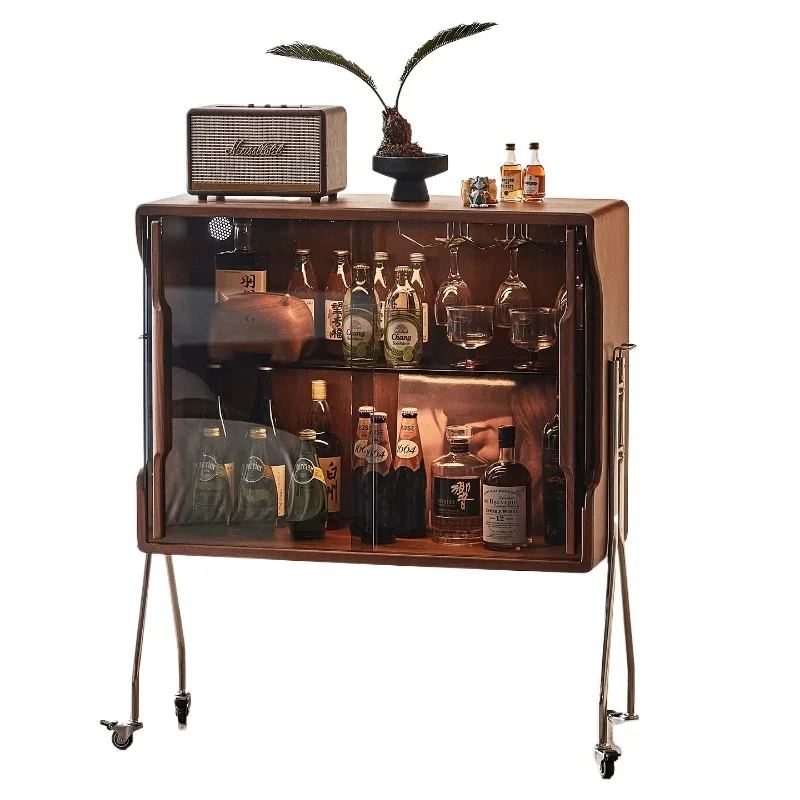 Color grid solid wood removable wine cabinet, black walnut dining side restaurant storage display storage
Color grid solid wood removable wine cabinet, black walnut dining side restaurant storage display storage