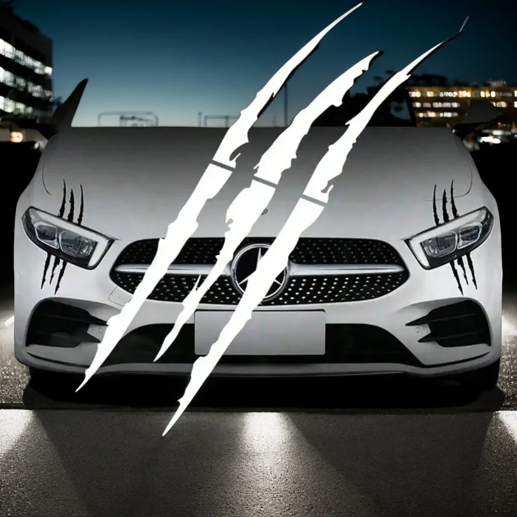 Светоотражающая виниловая наклейка-декор «Коготь монстра» для фар автомобиля
Светоотражающая виниловая наклейка-декор «Коготь монстра» для фар автомобиля