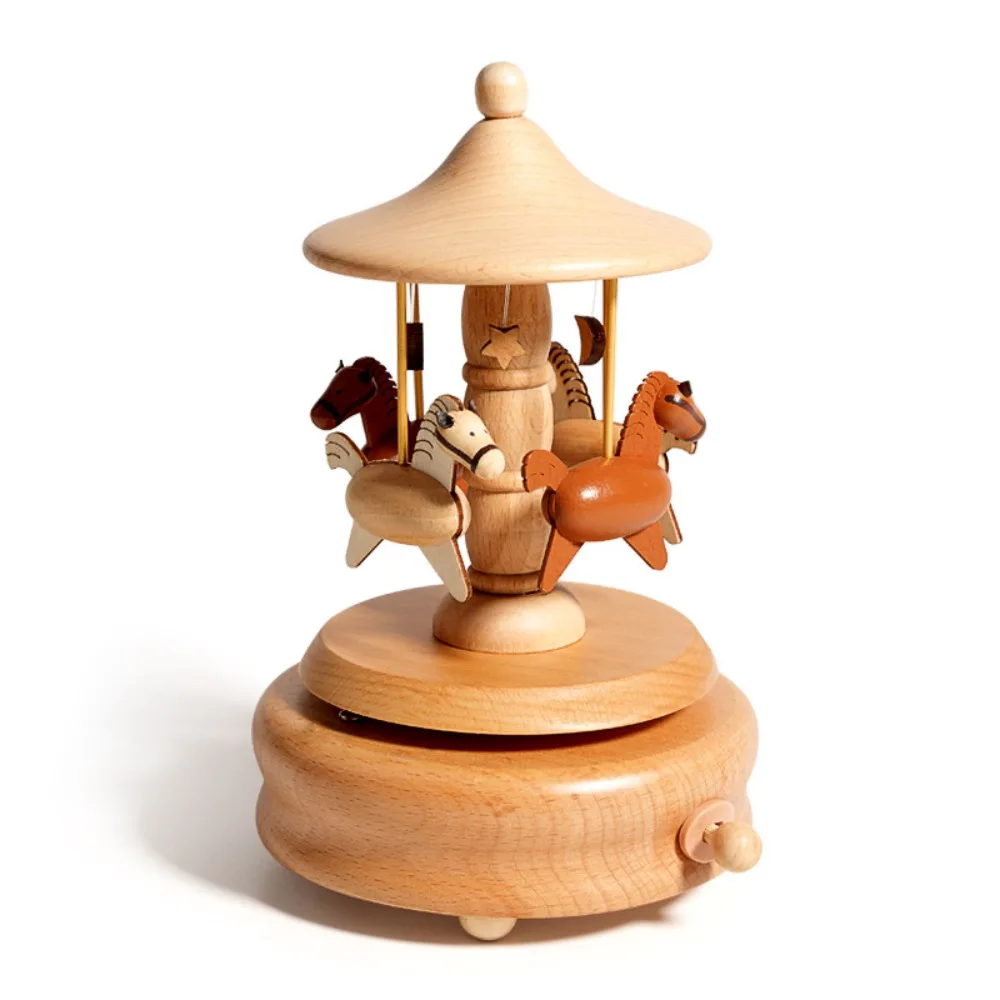 Wooden Material Wooden Carousel Music Box Rotating Carousel Retro Design Rotatable Music Box Vintage Style Ballet Dancing Girl
Wooden Material Wooden Carousel Music Box Rotating Carousel Retro Design Rotatable Music Box Vintage Style Ballet Dancing Girl