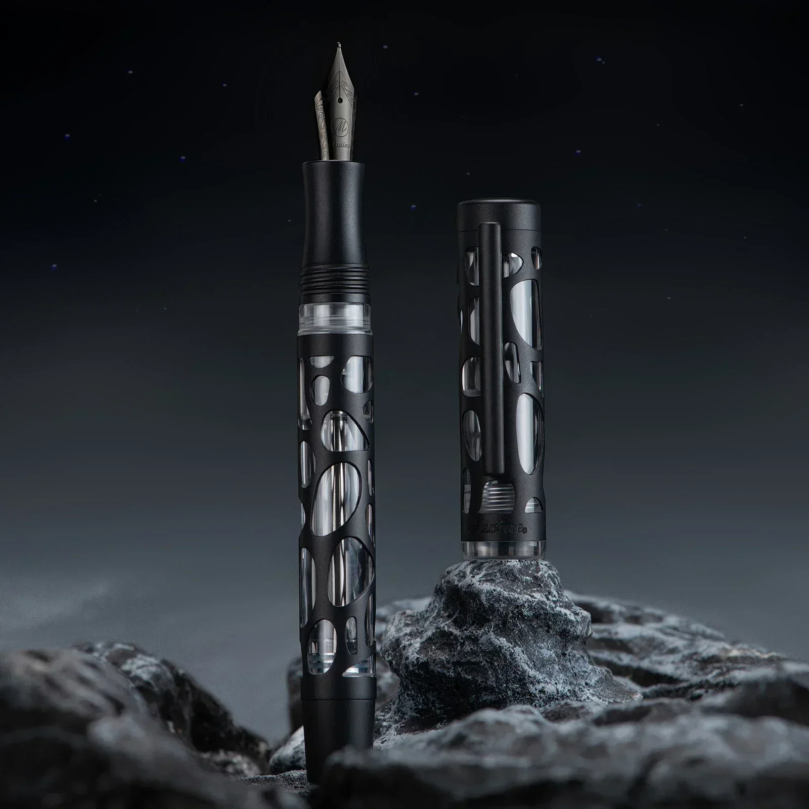 Asvine V169 Vacuum Filling Fountain Pen Matte Black Transparent Acrylic Hollow Carved EF/F/M Writing Pen Gift
Asvine V169 Vacuum Filling Fountain Pen Matte Black Transparent Acrylic Hollow Carved EF/F/M Writing Pen Gift