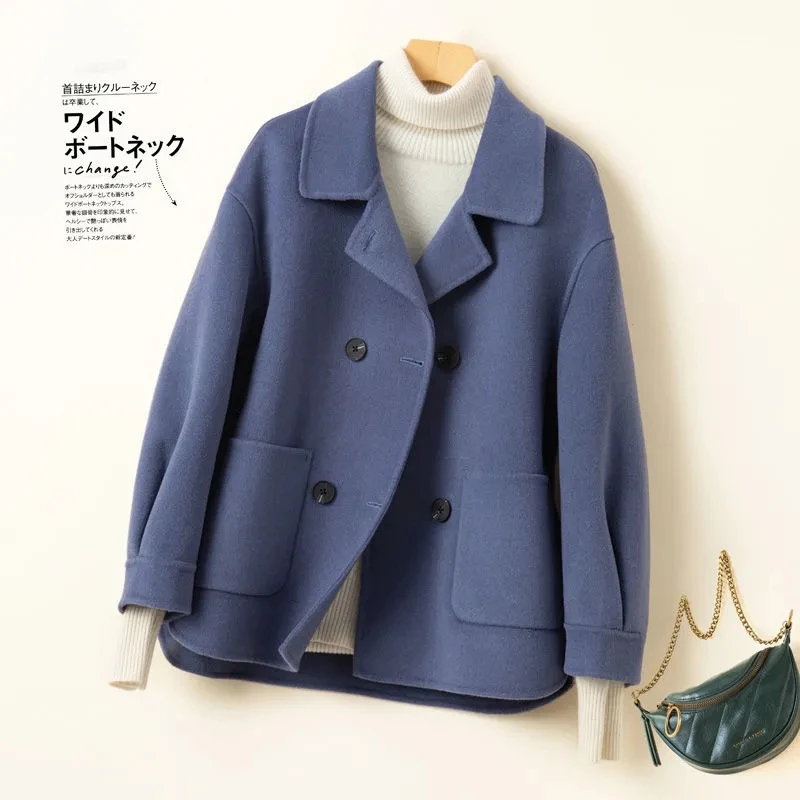 2023 New Autumn Winter Coat Women 100% Wool Coat Female Short Jacket Korean Spring Both Sided Cashmere Outwear Cardigan Clothes
2023 New Autumn Winter Coat Women 100% Wool Coat Female Short Jacket Korean Spring Both Sided Cashmere Outwear Cardigan Clothes