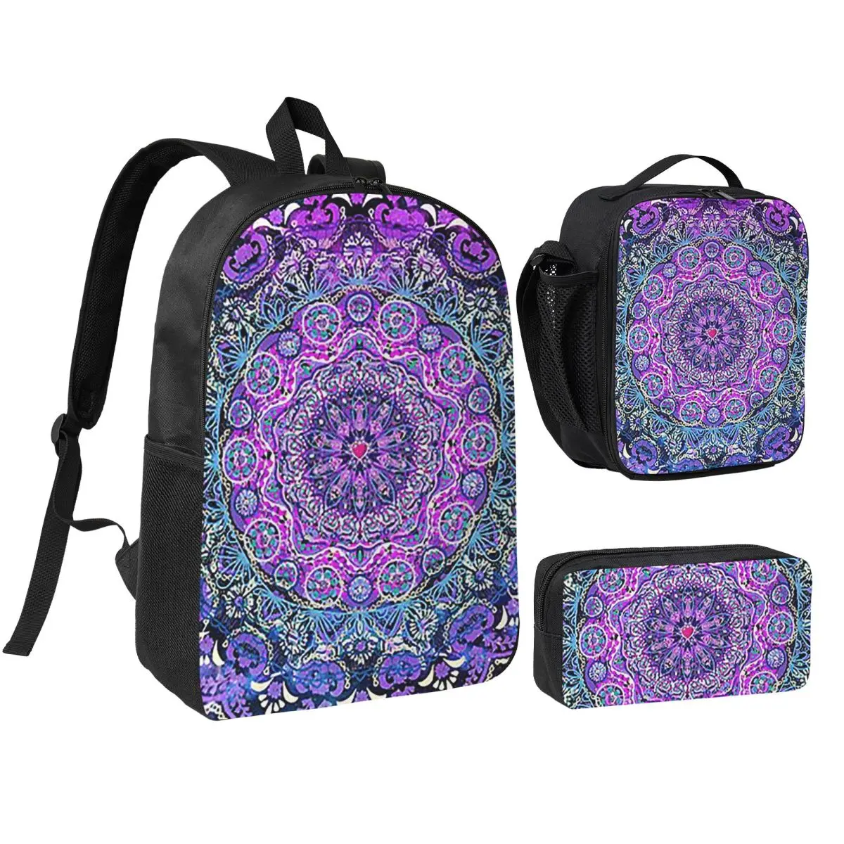 Cosmic Love Mandal Backpack Student Boys Girls BookBag School Bag Shoulder Bags 3ps Insulated Lunch Bag Pencil Case
Cosmic Love Mandal Backpack Student Boys Girls BookBag School Bag Shoulder Bags 3ps Insulated Lunch Bag Pencil Case